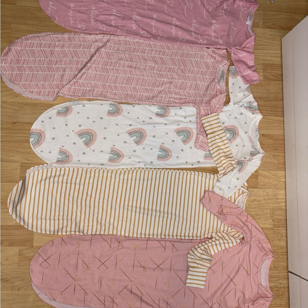 Pink and White Kids Pajamas Set